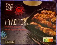 7 yakitori - Brochettes de poulet mariné et grillé au barbecue