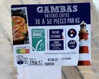 Gambas entières cuites