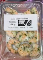 Crevettes asc décortiquées cuite sauce citron coriandre