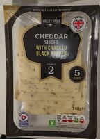 Cheddar Slices With Cracked Black Pepper