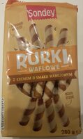 Rurki waflowe z kremem o smaku waniliowym