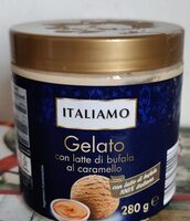 Gelato con latte di bufala al caramello