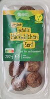 Vegane gefüllte Hackbällchen Senf