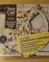 Pizza poulet persillé champignons oignons