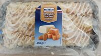 Streuselkuchen mit Marzipan-Karamellfüllung