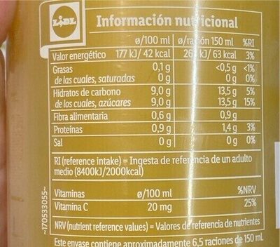 Zumo de Naranja con Pulpa Exprimido
