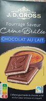 Chocolat au lait fourrage saveur crème brûlée
