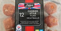 12 Deluxe CHORIZO STYLE PORK MEATBALLS SUCCULENT O