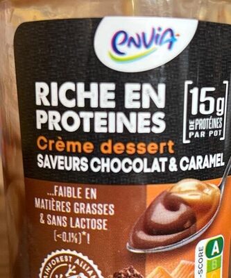 Crème dessert saveur chocolat caramel