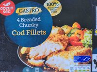Breaded chunky cod fillets