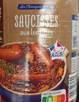 Saucisse aux lentilles