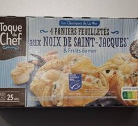Paniers feuilletés aux noix de saint jacques fruits de mer