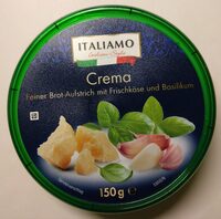 Crema Feiner Brot-Aufstrich mit Frischkäse und Basilikum