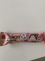 Chrupiący baton proteinowy o smaku malinowym