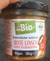 Orientalischer Aufstrich Rote Linsen Gemüse & Schwarzkümmel