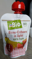 Birne-Erdbeere in Apfel
