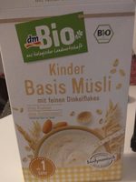 Kinder basis muesli mit feinen dinkelflakes