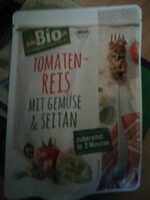 Tomaten reis mit Gemüse und Seitan