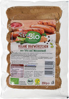Vegane Bratwürstchen aus Tofu und Weizeneiweiß