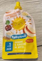 Banane & Kirsche in Apfel + Müsli