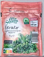8 Kräuter, fein gehackt Aus der Tiefkühlung 0.95 Beutel 1kg 12.67€ 2024 0,95€ 1kg 12,67€