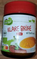 Klare Bio-Brühe mit Rindfleisch