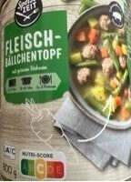 Fleisch-Bällchen Topf mit grünen Bohnen