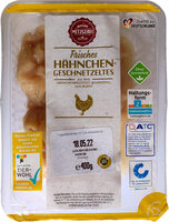 ALDI MEINE METZGEREI Huhn Hähnchen-Geschnetzeltes Frisch aus dem Brustfilet zum Braten Aus der Frischetruhe 3.29€ 400g Packung 1kg 9.98€