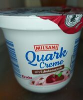 Quark Creme Kirsche mit Schokoraspeln