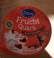 Fruchtquark mit Schokoraspeln - Erdbeere