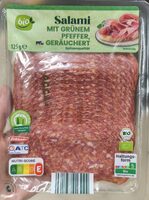 Bio-Salami - geräuchert mit grünem Pfeffer