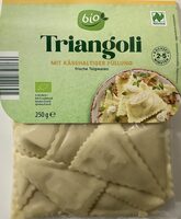 Bio-Triangoli mit käsehaltiger Füllung