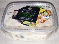 Geflügelsalat mit Früchten, Sellerie und Champignons
