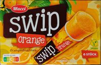 ALDI EIS MUCCI Swip ORANGE je 6 Stück 1.99 6x110-ml-Packung Liter = 3.02 Tiefkühlprodukt