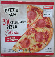 3x Steinofen-Pizza Salami