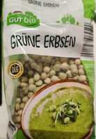 Grüne Bio-Erbsen