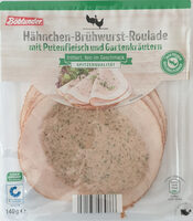 Hähnchen-Brühwurst-Roulade frittiert