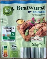 Bio Bratwurst Schwein