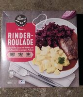 Rinder Roulade mit Rotkohl und Kartoffelwürfeln mit Sauce