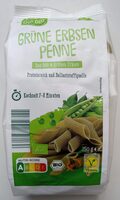 Bio-Penne aus grünen Erbsen
