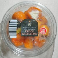 Mediterrane Antipasti - Gelbe Kirschpaprika mit Frischkäse