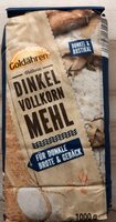 ALDI Goldähren MEHL Dinkel Volkornmehl für dunkle Brote & Gebäcke dunkel & rustikal (dunkelblau) 1kg 1.19€