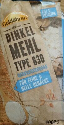 ALDI Goldähren MEHL Dinkelmehl 630 hell (blau) 1kg 1.39€