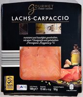 Lachs-Carpaccio mit Vinaigrette und Parmigiano