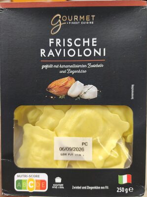 Frische Ravioloni - Karamellisierte Zwiebeln und Ziegenkäse