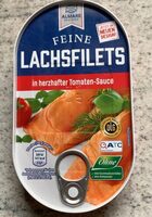 Lachsfilet in herzhafter Tomaten-Sauce