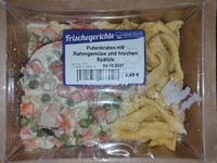 Putenbraten mit Rahmgemüse und frischen Spätzle