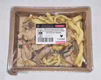 Hähnchengeschnetzeltes in Champignon-Rahm-Soße mit Spätzle