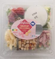 Salatcup - Käse & Schinken mit Joghurt-Dressing