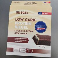 Low-Carb Protein Riegel Cookies & Cream Geschmack